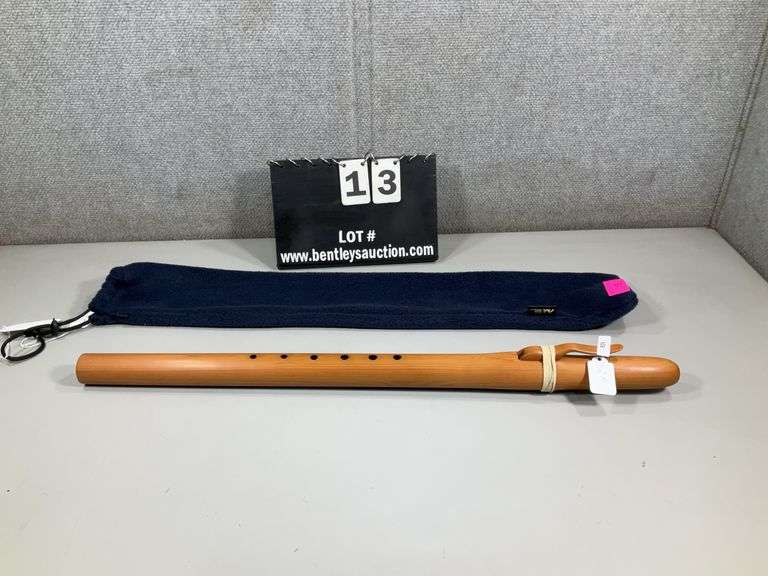 HANDCRAFTED NATIVE AMERICAN-STYLE FLUTE W/ TREE ETCHING