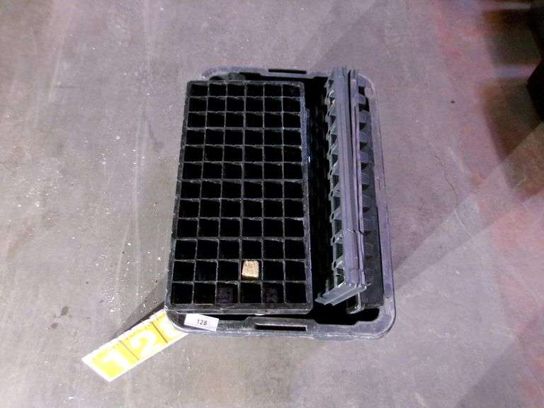 BLACK TOTE W/ MISC. QUANTUM STORAGE SYSTEMS