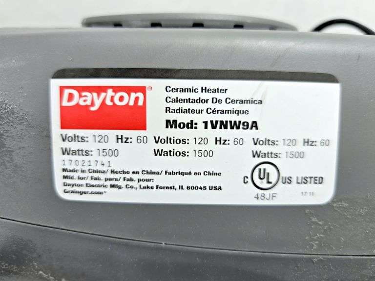 DAYTON SPACE HEATER 1VNW9A