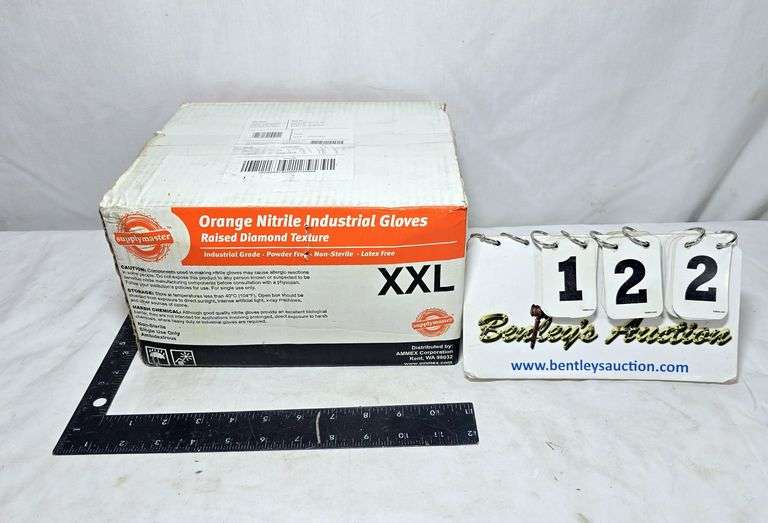 ORANGE NITRILE IND. GLOVES, SMDTON XXL