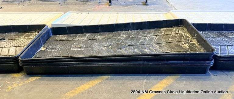 5 - BOTANICARE 4'X8' BLACK RACK TRAY W/ 6" DRAIN - 5 X MONEY