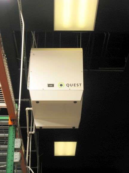 QUEST COMMERCIAL OVERHEAD DEHUMIDIFIER - **BUYER IS RESPONSIBLE FOR REMOVING FROM THE CEILING! SEE A
