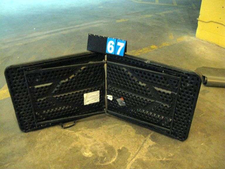 BLACK PLASTIC FOLDING TABLE