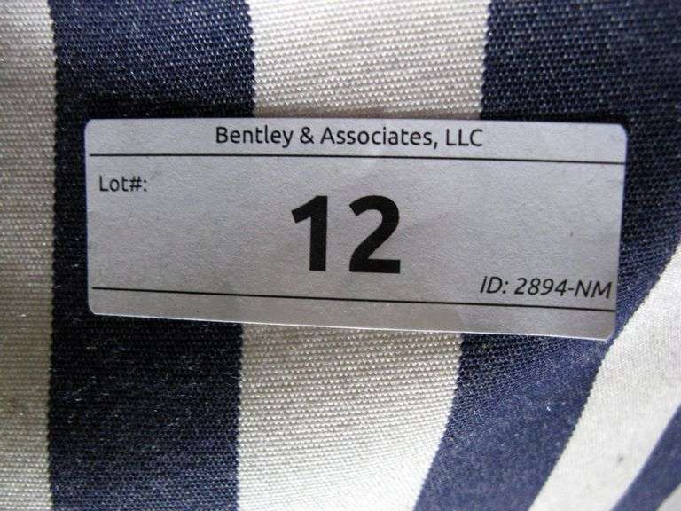 BLUE & WHITE STRIPED BEAN BAG