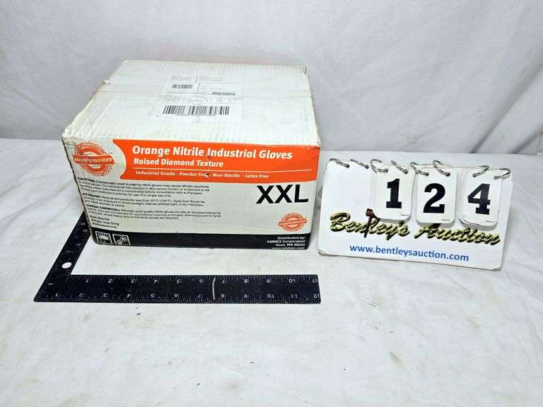 ORANGE NITRILE IND. GLOVES, SMDTON XXL