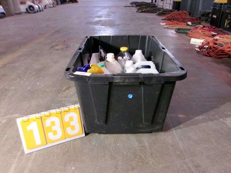 BLACK TOTE W/ MICS. ITEMS