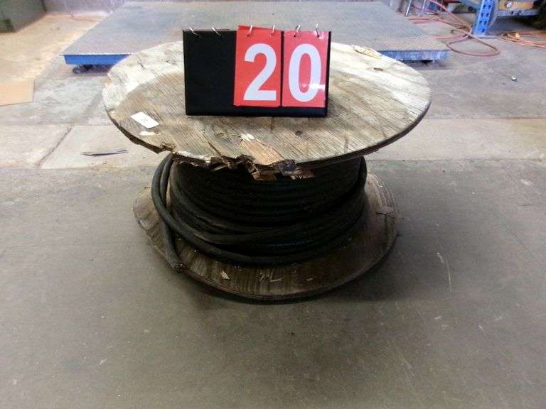 SPOOL: 8/5 AWG COPPER WIRE - GROSS WEIGHT 202 LBS