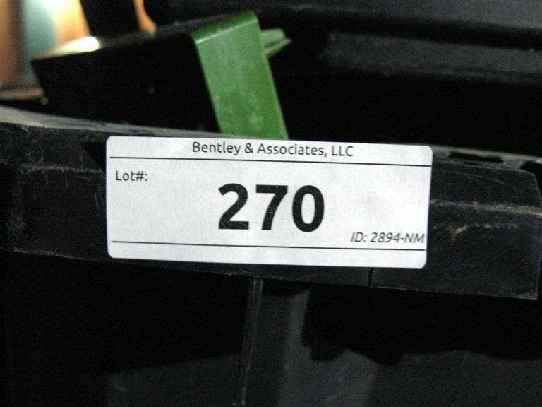 BLACK TOTES W/ TOP FEED IRRIGATION CAPS, QTY 4