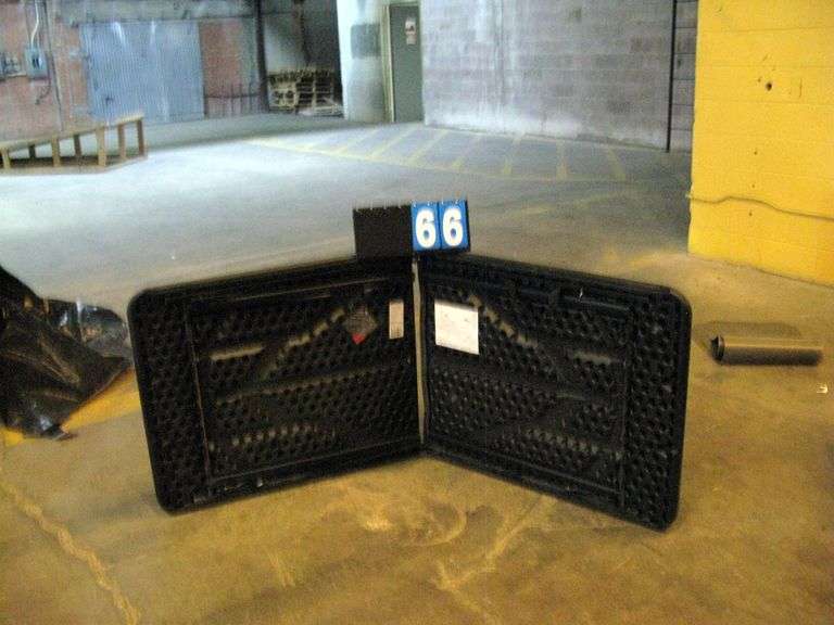 BLACK PLASTIC FOLDING TABLE