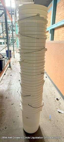 WHITE 5 GALLON BUCKETS, QTY 10