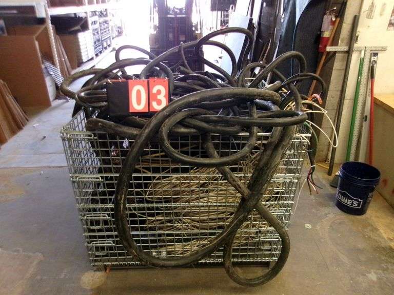 LARGE BASKET: MISC COPPER WIRE - CONTENTS ONLY - NET WEIGHT 1,169 LBS