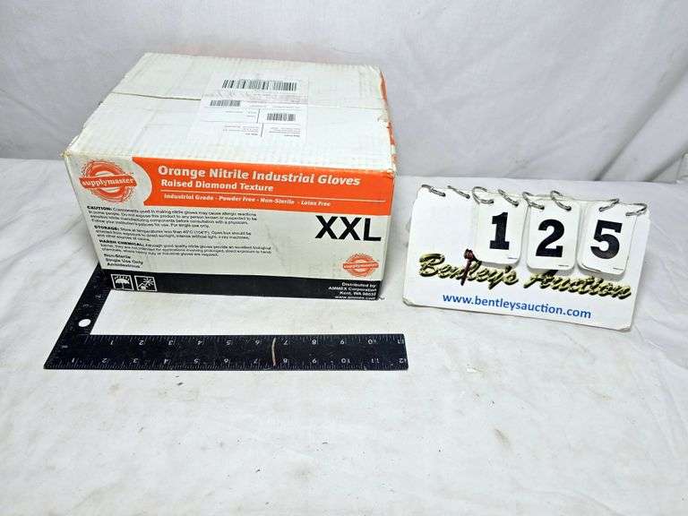 ORANGE NITRILE IND. GLOVES, SMDTON XXL