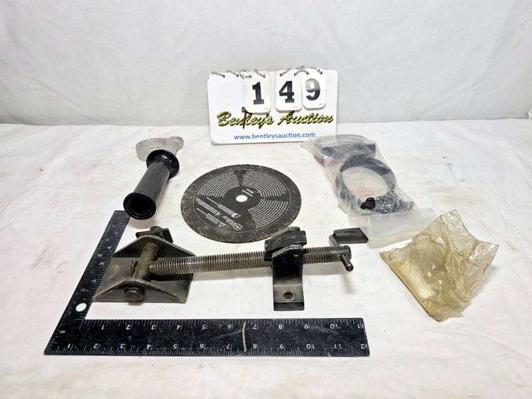 COLEMAN COOLER W/ MISC. TABLE CLAMPS AND PARTS