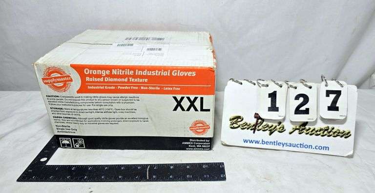 ORANGE NITRILE IND. GLOVES, SMDTON XXL