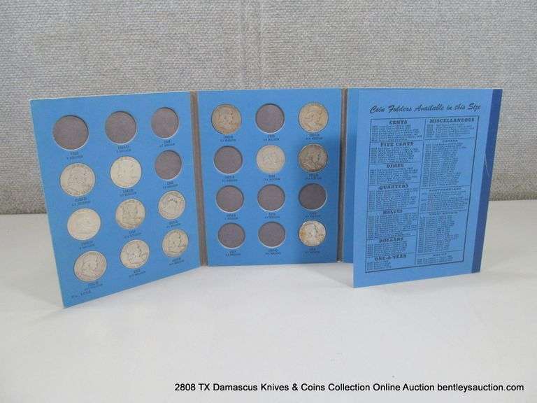 WHITMAN HOLDER - BENJAMIN FRANKLIN SILVER HALF DOLLARS, 18 COINS TOTAL ...