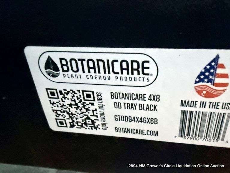 5 - BOTANICARE 4'X8' BLACK RACK TRAY W/ 6" DRAIN - 5 X MONEY