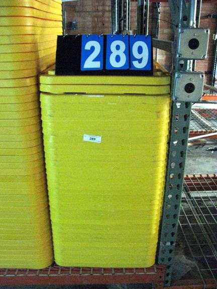 YELLOW TOTE LIDS, QTY 34