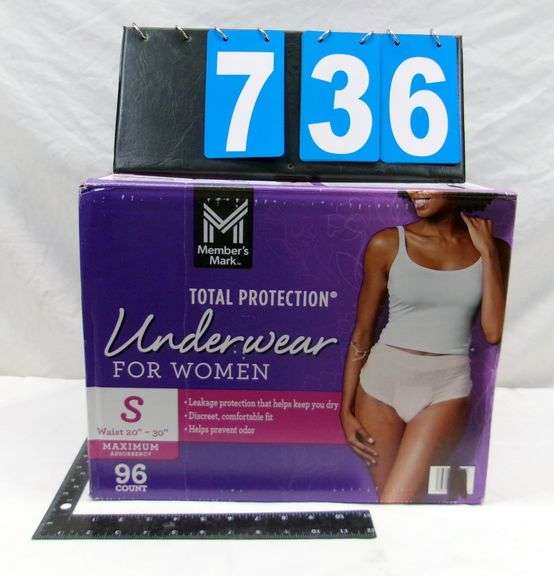 TOTAL PROTECTION UNDERWEAR FOR WOMEN, SMALL