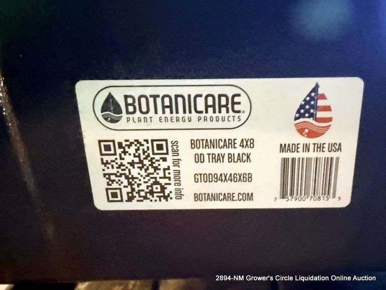 5 - BOTANICARE 4'X8' BLACK RACK TRAY W/ 6" DRAIN - 5 X MONEY
