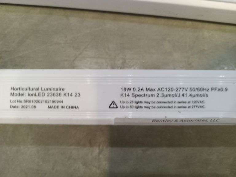 (2) ION LED 18W GROW LIGHT STRIPS