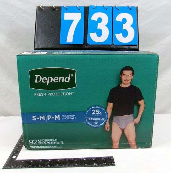 DEPEND FRESH PROTECTION UNDERWEAR, SIZE S-M