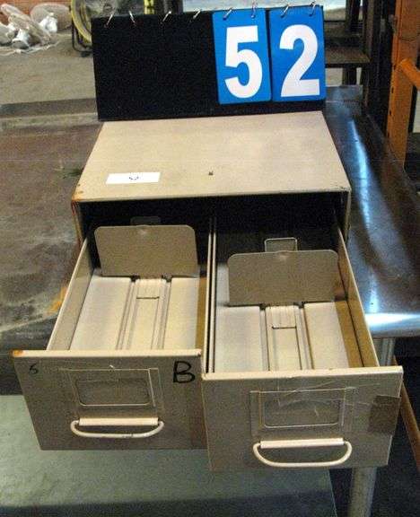 2-DRAWER METAL INDEX CARD CABINET
