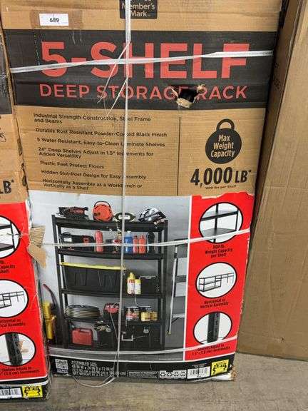 5-SHELF DEEP STORAGE RACK - Bentley & Associates, LLC