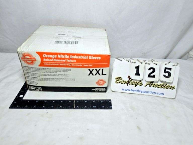 ORANGE NITRILE IND. GLOVES, SMDTON XXL