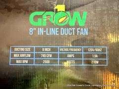 GROWN 8IN. LINE DUCT FAN