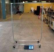 METAL CLOTHING RACK ON WHEELS