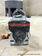 BLACK TOTE W/ MISC. ITEMS AND WATER PUMP