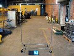 HEAVY DUTY COLLAPSIBLE CHROME GARMENT RACK