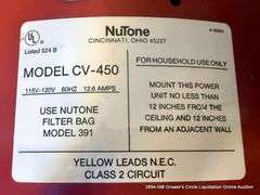 NUTONE MODEL CV-450 BUILT-IN CENTRAL CLEANING SYSTEM