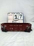 LIONEL 6436-25 VINTAGE O-GAUGE LEHIGH VALLEY MAROON QUAD HOPPER CAR
