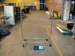 HEAVY DUTY COLLAPSIBLE CHROME GARMENT RACK