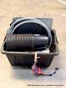 BLACK TOTE OF MISC. ITEMS