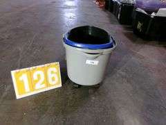 ROLLING BUCKET, PLASTIC UTILITY BUCKET, QTY 2
