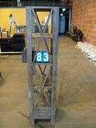 DARK WOOD GRAIN FINISH MULTI-TIERED LADDER BOOKSHELF