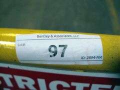 HEAVY DUTY YELLOW STEEL CROWD CONTROL BARRIER W/ CURVED LEGS