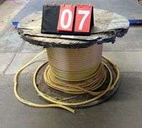 SPOOL: 4/0 AWG COPPER WIRE - GROSS WEIGHT 255 LBS