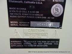 LOT: (1) HITACHI CASSETTE RECORDER, (1) CALIFONE AUDIO STATION