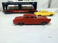 LIONEL 6414 EVANS AUTO LOADER TRAIN CAR W/ 4-AUTOMOBILES, O-GUAGE