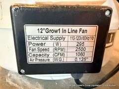 GROW 110-120V 12IN. INLINE FAN