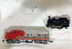 ATHEARN SDP-40 SANTA FE PASS LOCOMOTIVE, HD SCALE W/ CR ROF NJ #8 HO SCALE STEAM LOCOMOTIVE