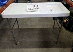 WHITE PLASTIC TABLE, SMALL