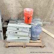 PALLET: GALVANIZED METAL AND MISC. ITEMS