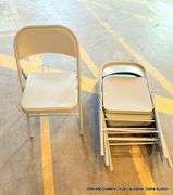 TAN METAL FOLDABLE CHAIRS (6X MONEY)