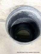 BLACK 55 GALLON PLASTIC DRUM