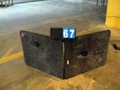 BLACK PLASTIC FOLDING TABLE