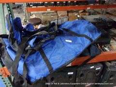 LOT: ASSORTED BLUE CANVAS EQUIPMENT BAGS